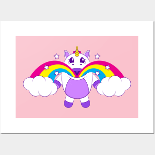 Unicorn and Rainbows Posters and Art